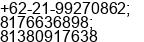 Mobile number of Mr. Herry at Jakarta Barat