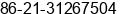 Phone number of Mr. Bill at Shanghai
